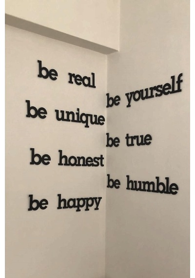 Be Real Be Yourself Ahşap Tablo Duvar Yazısı Mdf Tablo Dekoratif