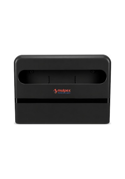 Mulpex Yarım Katlı Klozet Kapak Örtüsü Dispenseri Siyah Abs Plastik Kilitli 40x28x4,5 Cm