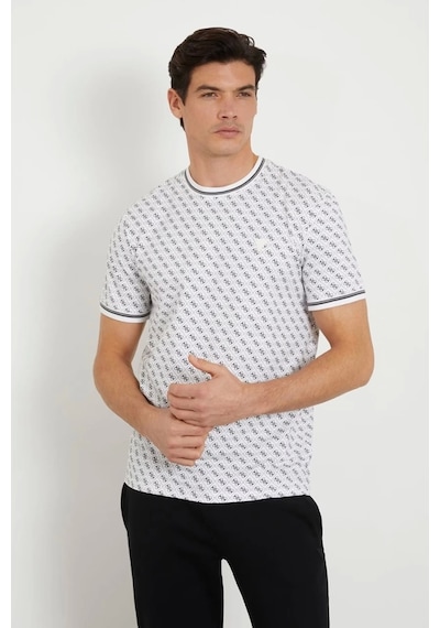 Guess Erkek Tamamı 4g Logolu T-shirt L Siyah