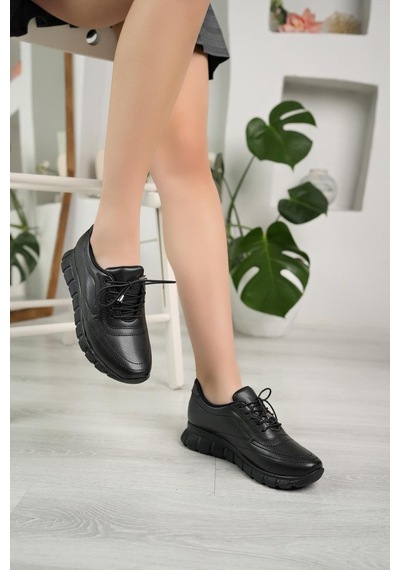 Nesil Shoes Acr 40 Siyah Lastik Bağlı Kadın Ayakkabı-siyah Siyah Nesil Shoes Acr 40 Siyah Lastik Bağlı Kadın Ayakkabı-siyah Siyah