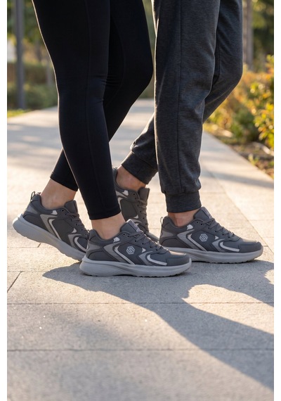 X-step Bağcıklı Hafif Rahat Füme Unisex Yürüyüş Ve Spor Ayakkabı Sneaker 2032 G