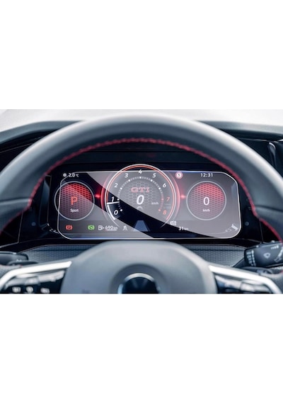 Vw Golf 8 Dijital Gösterge Ekran Koruyucu - Kırılmaz Şeffaf Nano Teknoloji