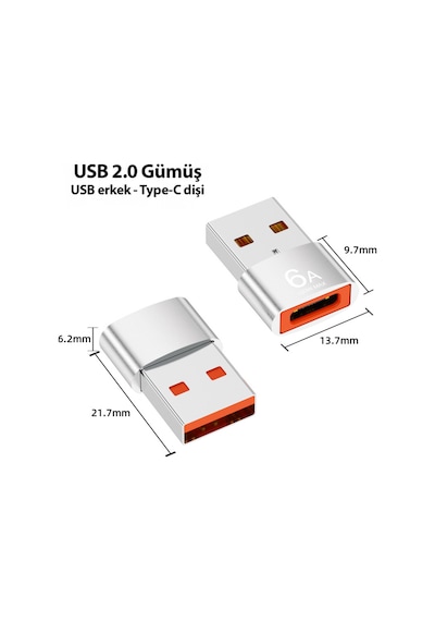 Erkek Type-c Dişi Usb - Dişi Type-c Erkek Usb 3.1 Hızlı Şarj Veri Transferi Konektörü Dönüştürücü