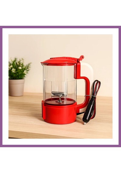 Bezos 12v Araç Oto Kettle Su Isıtıcı Çakmaklık Fişli, Plastik Rengaren