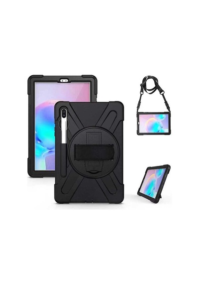 Galaxy Uyumlu Tab S6 T860 Kılıf Zore Defender Standlı Koruyucu Kılıf