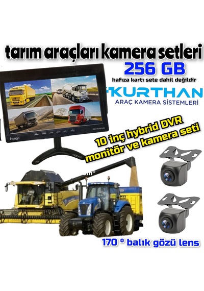 10 '' Hybrid Dvr Ekran 2 Ad 170'' Balık Gözü Geniş Açı Kamera