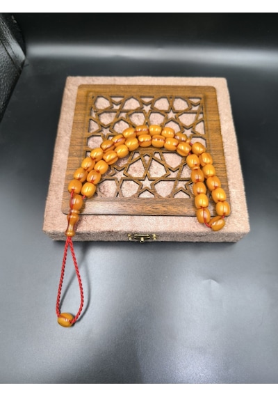 Rüzgar Gölü Herazon Hareli Osmanlı Benzetme Sıkma Kehribar Tesbih 11x10 Mm Gümüş