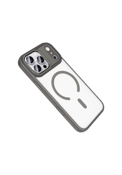 Joko - 913 - Apple Apple iPhone Uyumlu 17 Pro Max Terea Magsafe Kapak - Glblseme - - Gri
