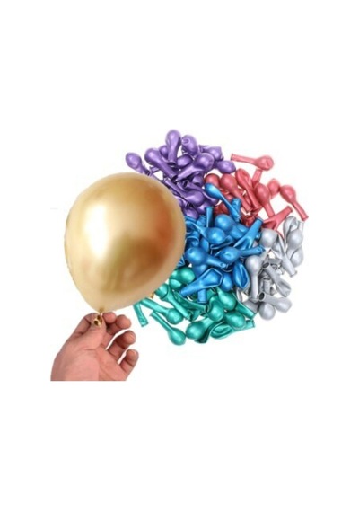 Gold Krom Balon 10 Adet Küçük Boy 5 Inç Gold