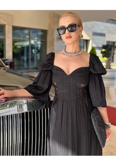 Fashion Cocktail Çift Bel Korseli Düşük Omuz Yarım Kollu Bohem Maxi Bilekte Uzun Tatil Elbisesi Siyah Fashion Cocktail Çift Bel Korseli Düşük Omuz Yarım Kollu Bohem Maxi Bilekte Uzun Tatil Elbisesi Siyah