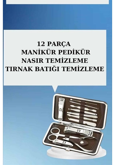 Northcity 12 Parça El Ayak Temizleme Seti - Pense, Kir Temizleme Aparatı, Kaş Cımbızı