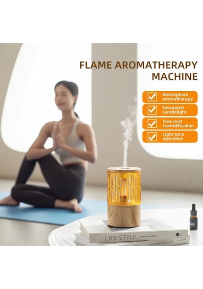 Vilya Mum Işığı Görünümlü Taşınabilir 125ml Kapasiteli Işıklı Aroma Yayıcı Hava Nemlendirici