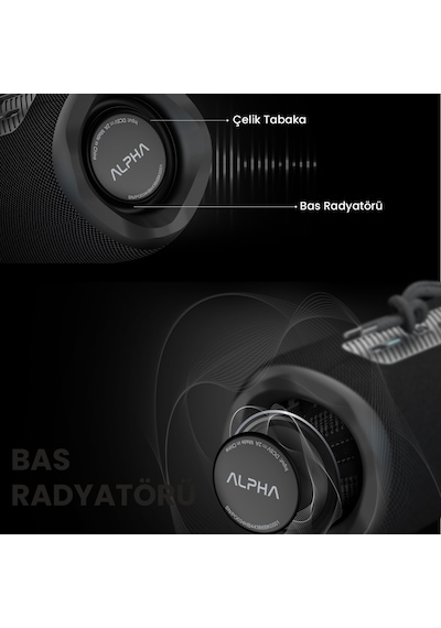 HiFuture Alpha Bluetooth 5.3 15W IPX7 Su Geçirmez Taşınabilir TWS Stereo Hoparlör