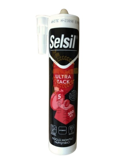 Selsil Ultra Tack Güçlü Korniş Yapıştırıcı Beyaz 290 Ml. - 5 Adet