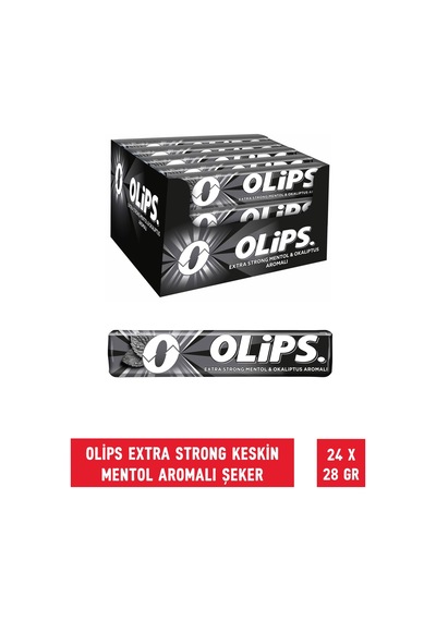 Olips Keskin Mentol Aromalı Bonbon Şekerleme 24 x 28 G
