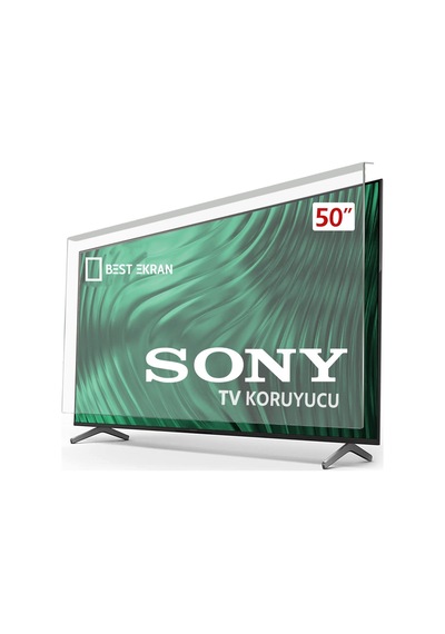 Sony 50" İnç Tv Ekran Koruyucu Kırılmaz Şeffaf Panel