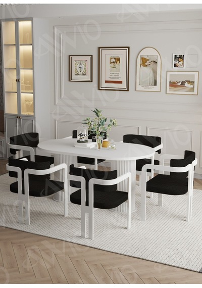 Avvio Romeo Ptt Lake Mdf Ayak 6'lı Tokyo Metal Demonte Sandalye 80x160 Masa Sandalye Takımı Beyaz