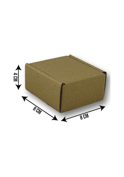8x8x4cm Kilitli Dayanıklı E-ticaret Karton Kargo Kutusu