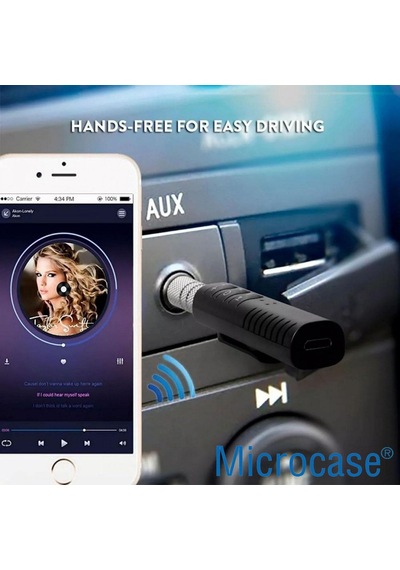 Okm 1002 Şarjlı Araç Aux Bluetooth Adaptör Müzik Çalar Aux Girişli Araç Kiti - Al4639
