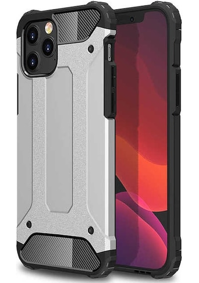 Noktaks - Apple Uyumlu iPhone 12 Pro Max - Kılıf Çift Katman Zırh Tank Crash Military Kapak - Gri
