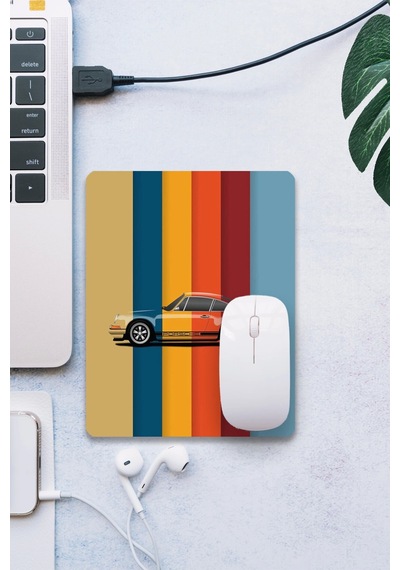 Sonictouch Renkli Araba Temalı Pürüzsüz Yüzey Kaymaz Taban Dikişsiz Kenar Gamer Oyuncu Mouse Pad 19x Mousepad