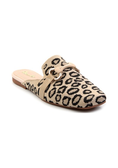 Bambi Bej Leopar Kadın Terlik K04327012482 Leopar