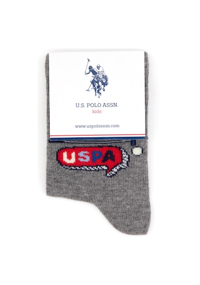 U.S. Polo Assn. U.s. Polo Assn. Erkek Çocuk Gri Melanj Çorap Soket 50318054-vr086