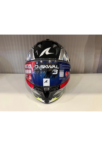 Kask Shark D-skwal 3 Streetrush Siyah Mavi Krom Siyah/mavi/krom