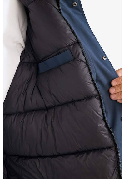 Defacto Su İtici Regular Fit Kapüşonlu Çift Cepli Fermuarlı Çıtçıtlı Mont F5701ax25wnnv175 Lacivert-nv175