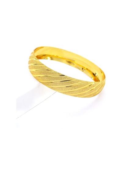 Altın Kaplama Yan Çizgili Bilezik 1.5 Cm Blz-3045 Altın