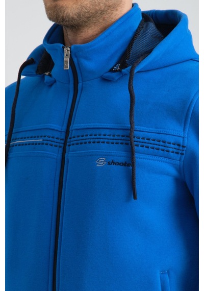 Shooter Sportswear Shooter Erkek Premium Kışlık Eşofman Takımı Regular Kapüşonlu Saks Mavi