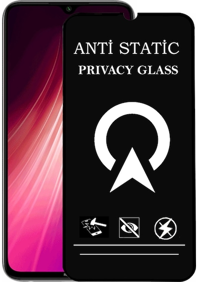 Xiaomi Redmi Note 8 Tam Kaplayan Anti Statik Görünmez Safir Ekran Koruyucu Hayalet Cam