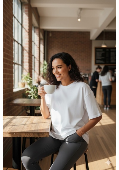 Hvç Kadın Oversize Geniş Kesim %100 Pamuk Yumuşak Dokulu Basic Bisiklet Yaka Siyah Tişört Beyaz Hvç Kadın Oversize Geniş Kesim %100 Pamuk Yumuşak Dokulu Basic Bisiklet Yaka Siyah Tişört Beyaz
