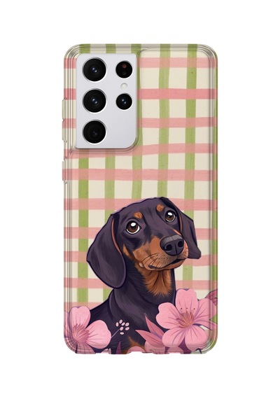 Samsung Galaxy S21 Ultra Uyumlu Baskılı Şeffaf Telefon Kılıfı Koleksiyon: Dog Lover 9