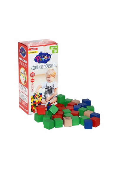Playwood Ahşap 100 Parça Sihirli Küpler