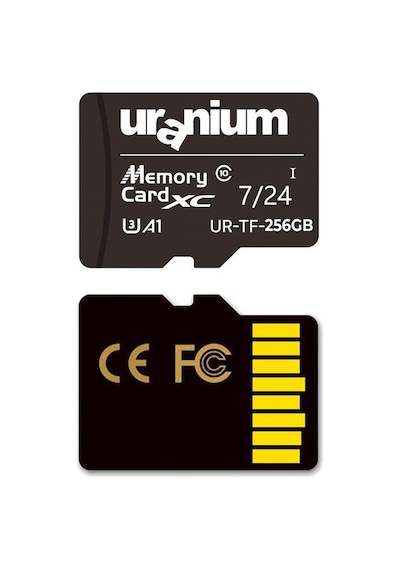 256gb Uranıum Ur-tf-256g Mıcro Sd Card U3 7/24 Surveıllance 100/50mbs Industrıal Hafıza Kartı 3 Yıl Garanti