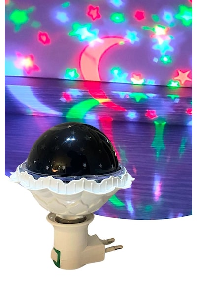 Buffer Kristal Gökyüzü Modlu Yıldızlı Hareketli 360 Derece Dönen Kristal Led Ampul 11