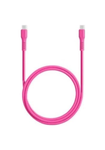 Usb-c - Usb-c 120cm 60w Pd/qc Hızlı Şarj/data Kablosu Neon 2dk59n Neon Pembe