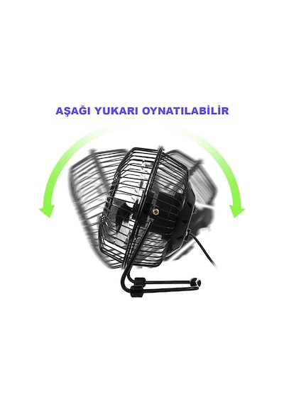 Obev Masa Üstü Usb Fan Soğutucu Vantilatör Klima - Metal Serinlet
