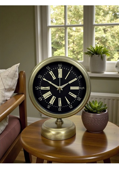 Time Art 25 X 20 Eskitme Metal Masa Saati Çok Renkli
