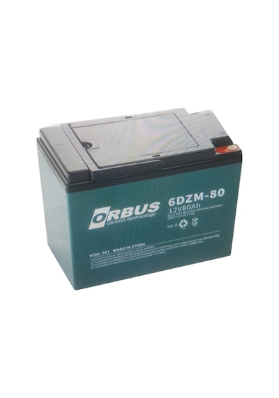 Orbus 6dzm-80 12 Volt 80 Amper Elektrikli Bisiklet Akülü Santalye Aküsü 175x120x226 Mm
