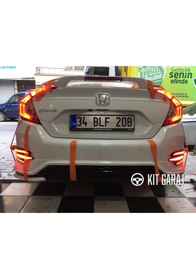 Kit Garaj Honda Civic Fc5 Turbo Arka Tampon Ek Arka Ek 2016-2021 Boyasız