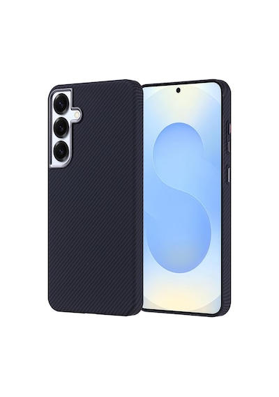 Zore Galaxy S25 Plus Kılıf Magsafe Şarj Özellikli Karbon Fiber Görünümlü Nvth Nekst Kapak - Siyah