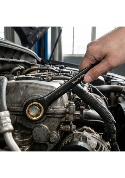 Wp202602 8-19mm 9 Parça Cr-v Profesyonel Cırcır Kombine Anahtar Takımı + Bez Taşıma Kılıfı