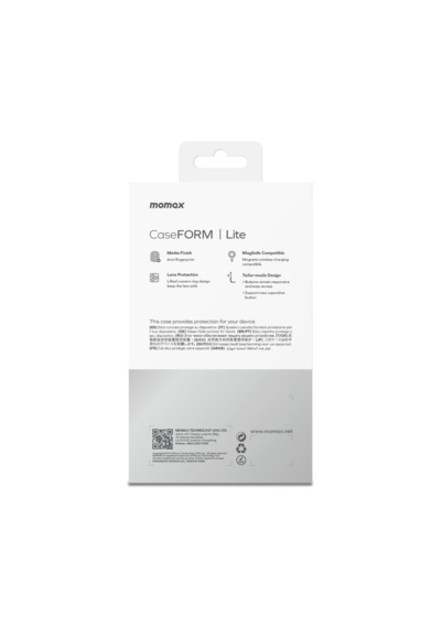Momax Lite CaseForm Apple Uyumlu iPhone 16 Pro Max E74 Magsafe Kılıf Transparan Beyaz