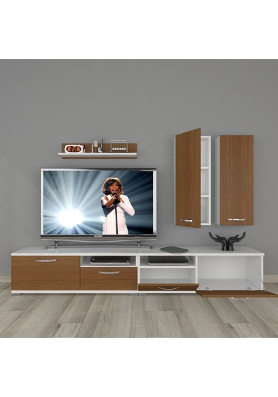 Decoraktiv Eko 5220d Mdf Tv Ünitesi Tv Sehpası Beyaz - Ceviz