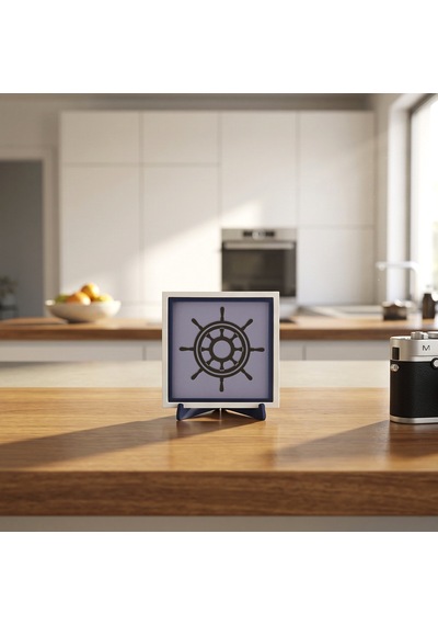 Gemi Dümeni Formlu Modern Dekoratif Obje, Ev Ve Ofisiniz İçin Modern Bir Dokunuş 10x10 Cm