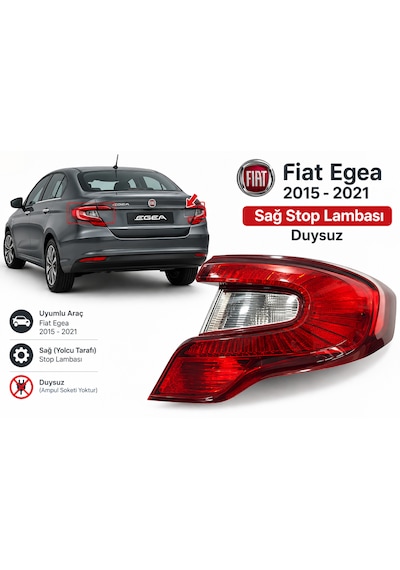 Fiat Egea Sedan 2015-2021 Dış Sağ Stop Lambası Duysuz