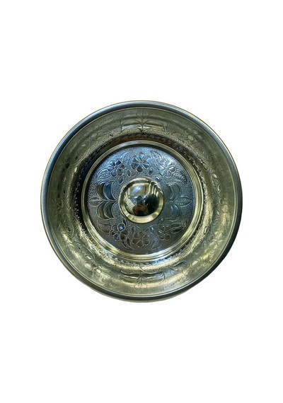 5 Adet 20 Cm Metal Hamam Tası Gümüş