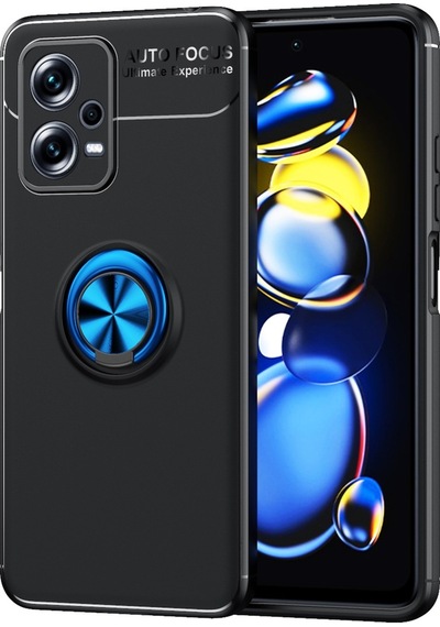Xiaomi Redmi Note 12 5g Kılıf Zore Ravel Silikon Kapak Siyah-Mavi